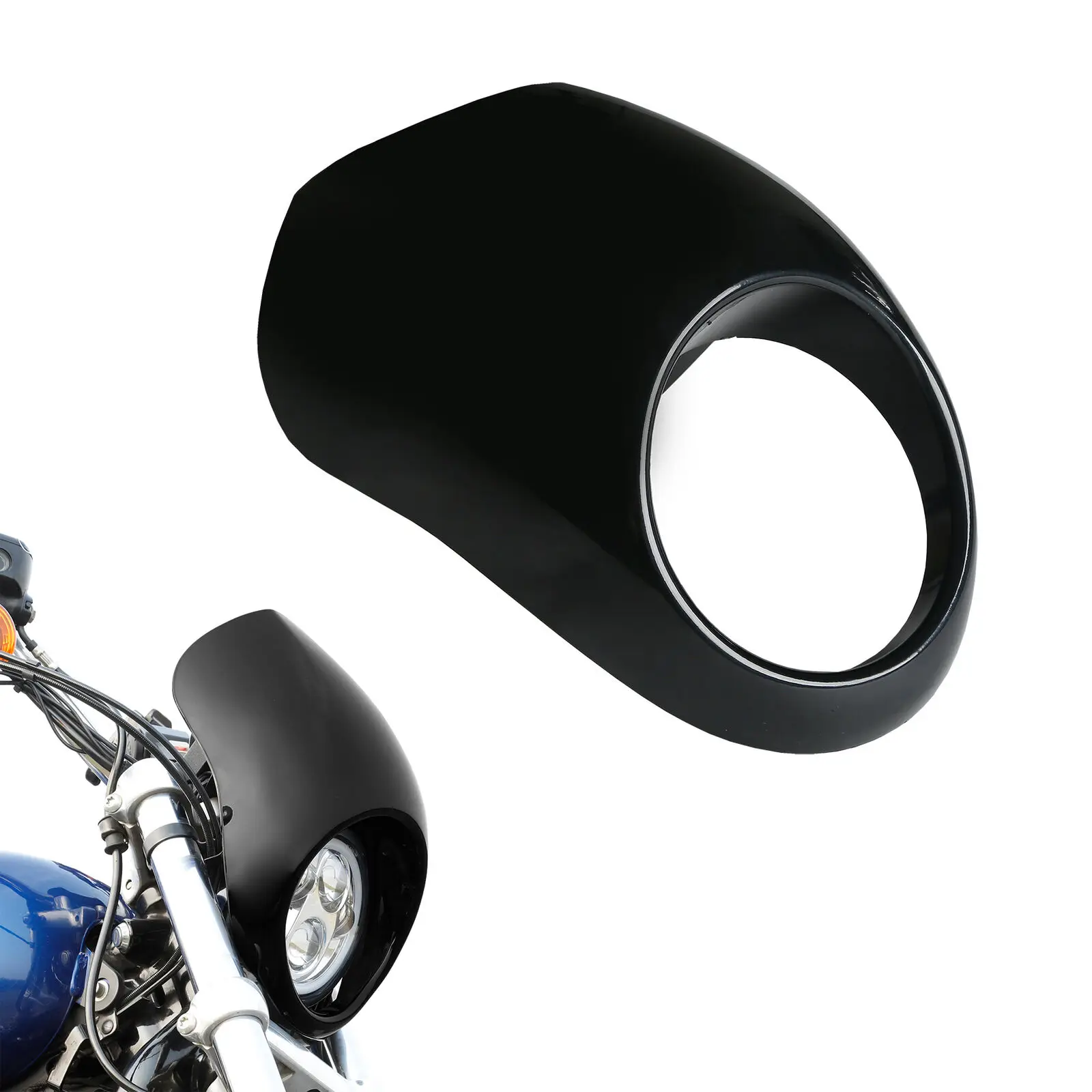

Motorcycle Front Headlight Fairing Black 39mm For Harley Sportster Dyna FX/XL 1200 883 1973-2023 2008 2011 2016 2021