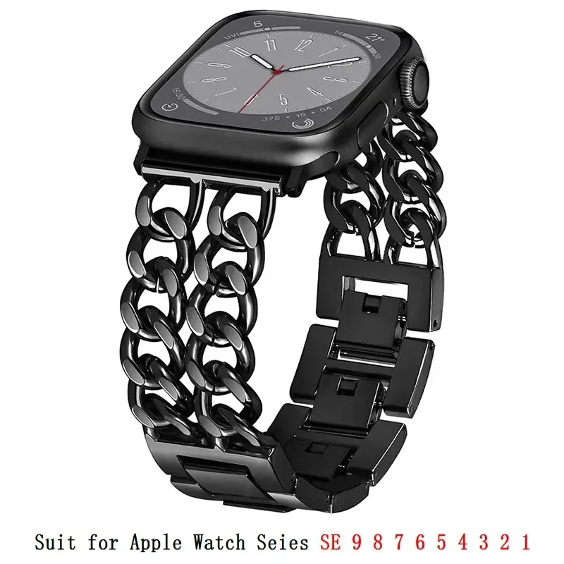 Stainless Steel Metal Chain Apple Watch Strap Bracelet