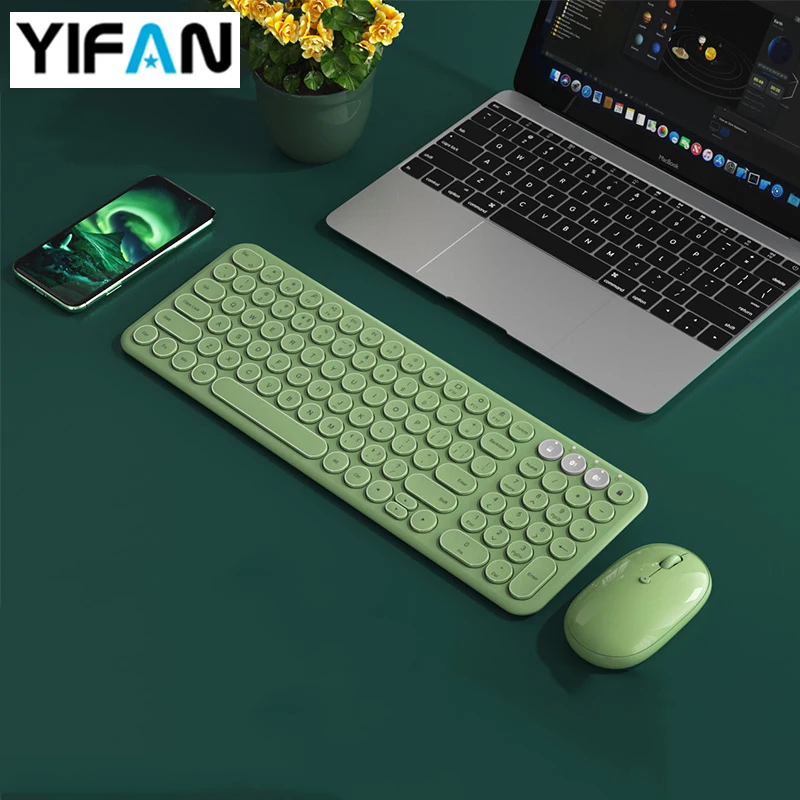 Teclado sem Fio Recarregável de B.o.w Bluetooth Estável 2.4ghz & bt Modo Duplo Quiet Digitando 96 Chaves Dispositivos Conectados