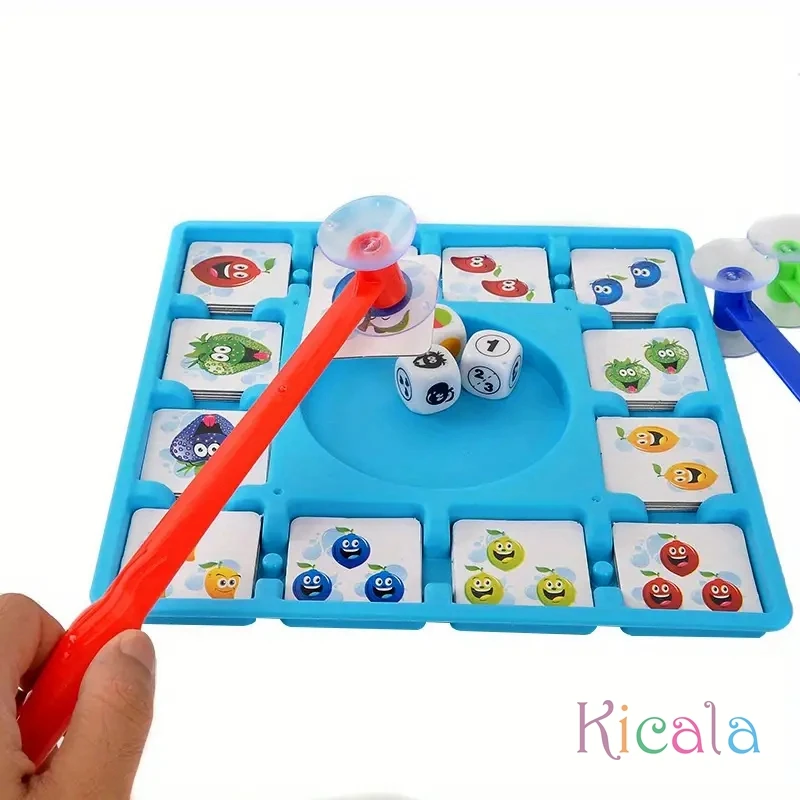 Fruit Suction Board Game for Kids Interactive Parent-Child Party Game Educational Puzzle Toy Reaction Training Mixed Color Gift 3