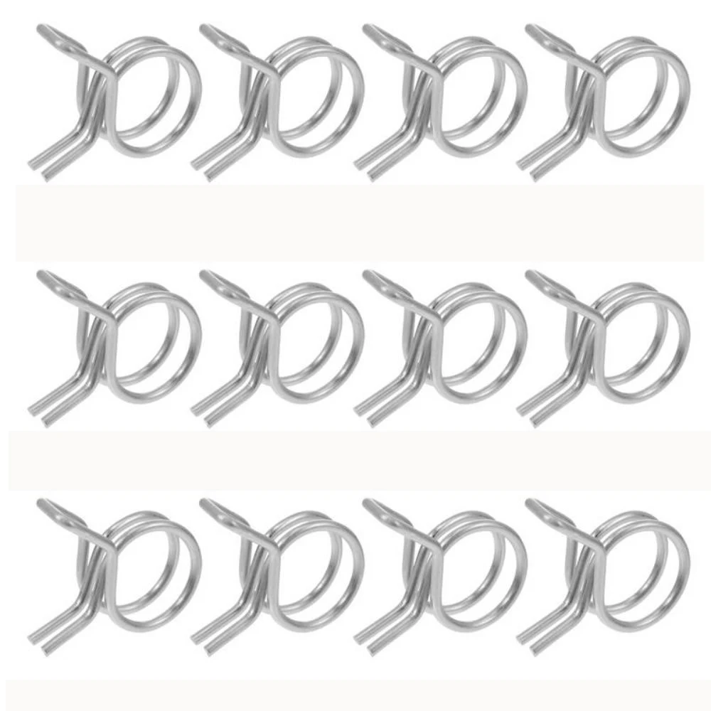 20Pcsset5mm12mmFuelLineHoseTubingSpringClipsClampsAssortment