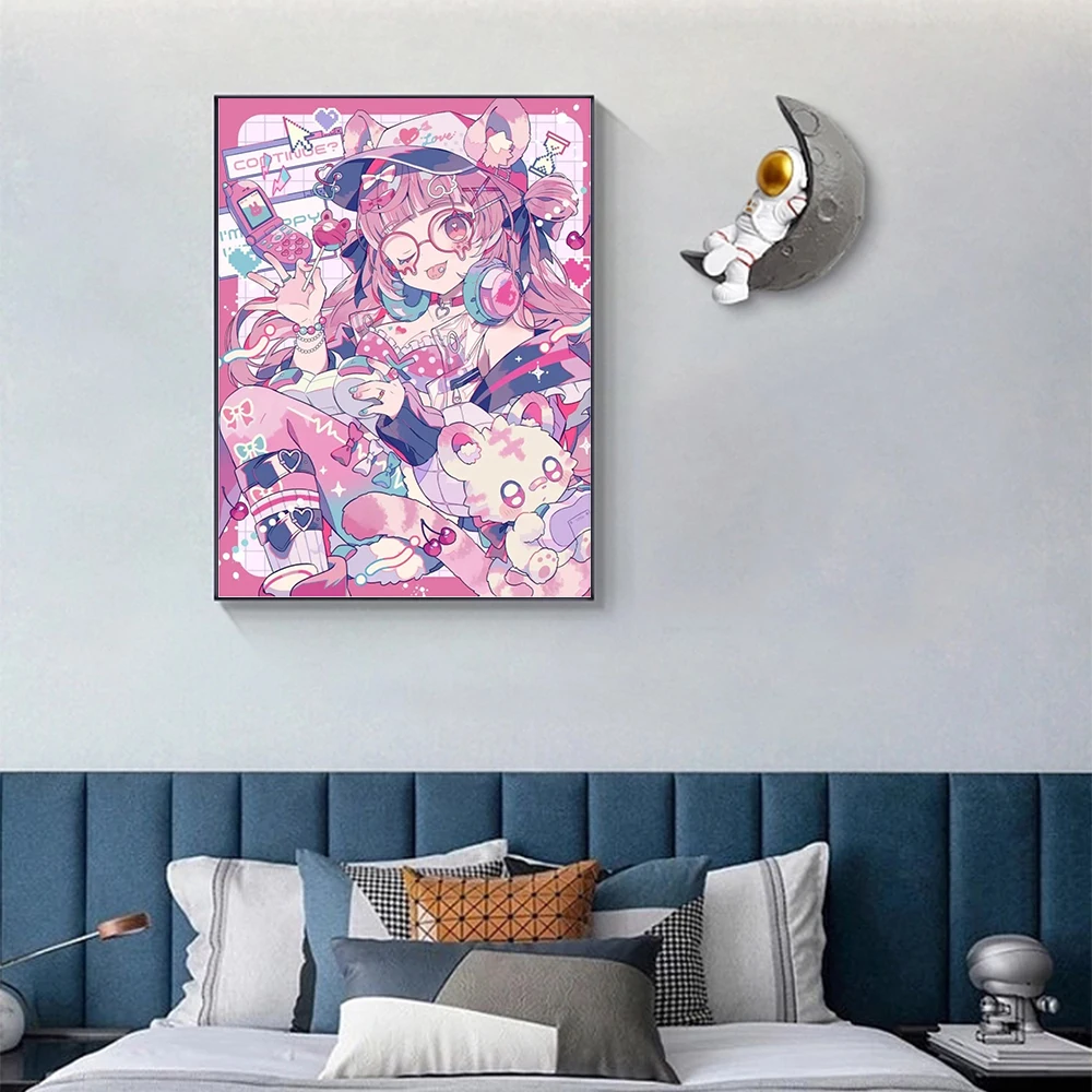 Pittura diamante 5D fai da te per bambini cartone animato cristallo diamante pit