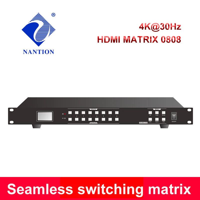 Hdmi 호환 MATRIX 8X8 Hdmi 호환 0808 8 채널 2k 4k Hdmi 호환 8 in 8 out 모든 디지털 3D 원활한 스위칭