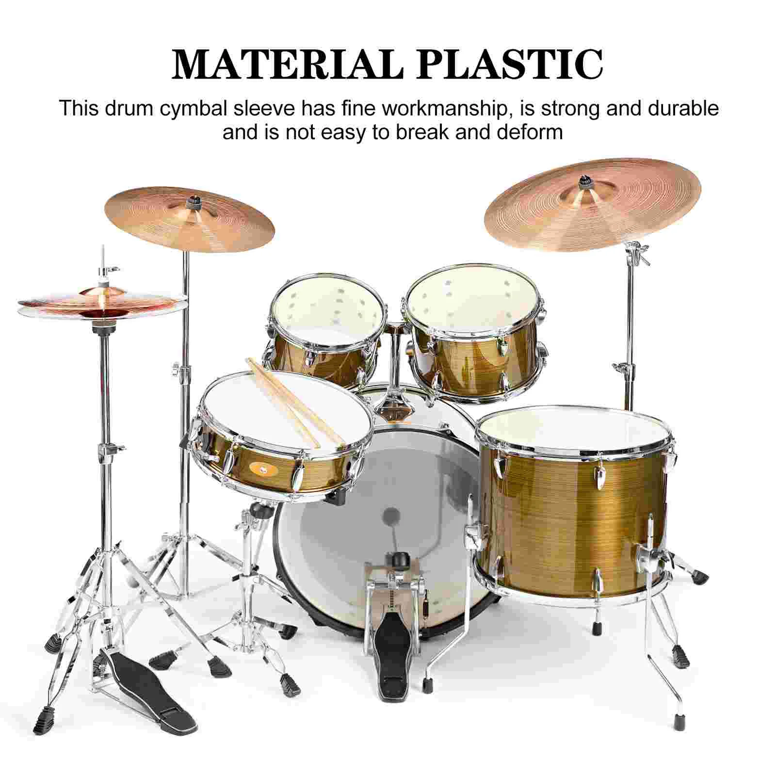 12 Pcs Drum Kit Cymbal Support Supply Sleeves Electric Plastic Flanged Replacement