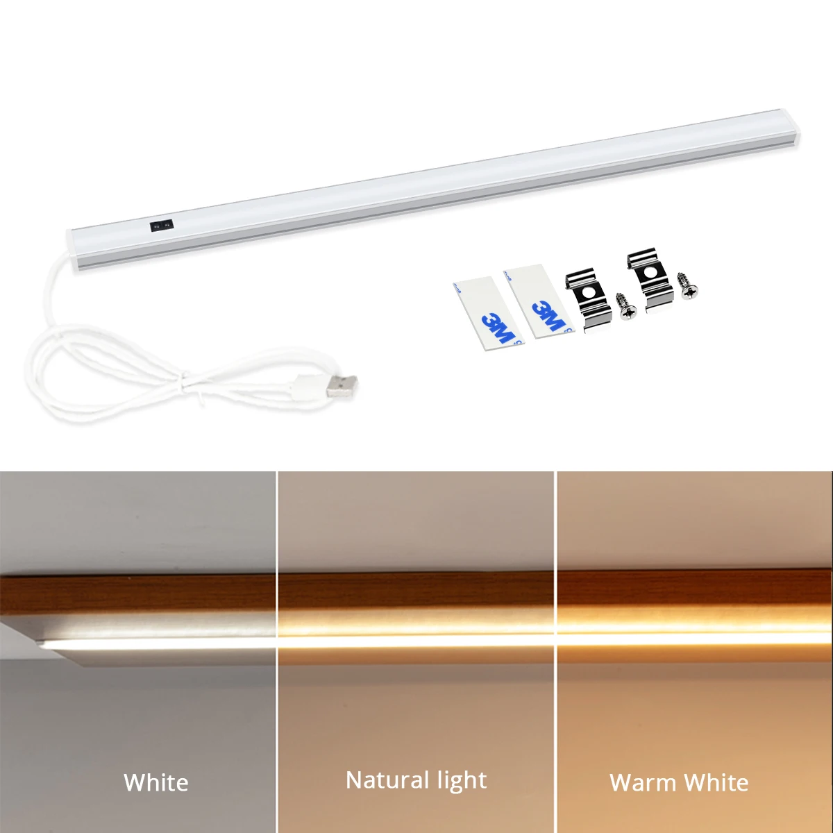 30 40 50cm Aluminium Profile USB LED Bar Light Strip 5V Hand Scan Motion Sensor Kitchen Lamp Bathroom Bedroom Cabinet Lighting