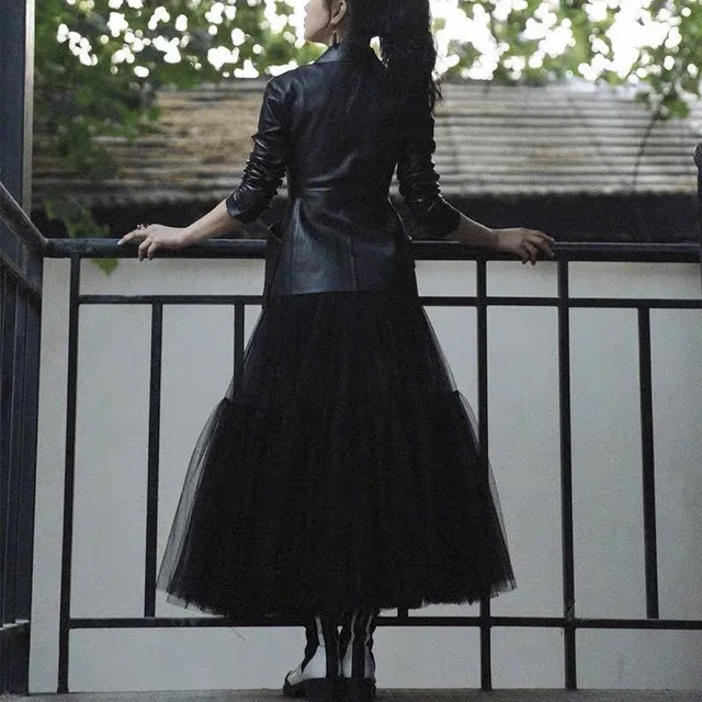 Gonna Lunga In Tulle Con Fiori 3D - Vita Alta Elastica, Strati Sovrapposti, Per Donne - Foto 9