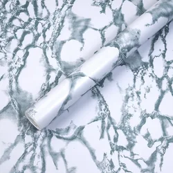 Marble Self-adhesive Pvc Wallpaper Kitchen Countertop Stone Sticker Bedroom Living Room DIY Wallpaper Cabinet Renovation Sticker