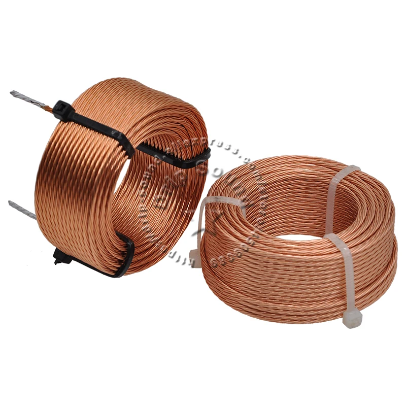 

1pcs 1.9mH-2.7mH 0.5mmx7 Multi Strand Wire Speaker Crossover Audio Amplifier Inductor Oxygen-Free Copper Wire Coil #Copper