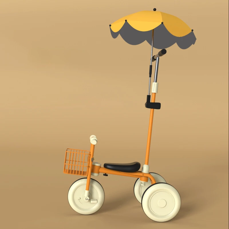 Sunscreen Umbrella Tricycle for Children From 1 To 3 Years Old Baby Trolley, Push Ride Dual Use 3 Wheel Bike Child Bike Stroller