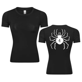 Graphic Print Compression Shirt for Women Summer Athletic Short Sleeve Baselayers Tops Gym Workout Running Quick Dry T-Shirts 1