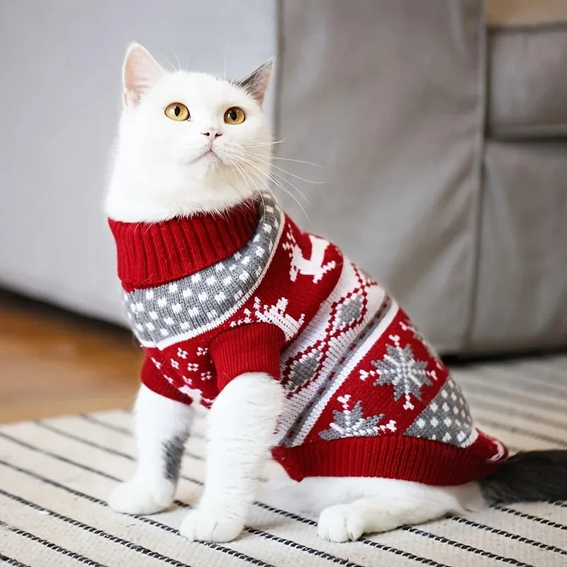 New Knitted Pet Sweaters for Cats & Dogs - Factory Direct Autumn/Winter Collection, Bichon & Corgi Fit Wool Blend Cozy Pullovers