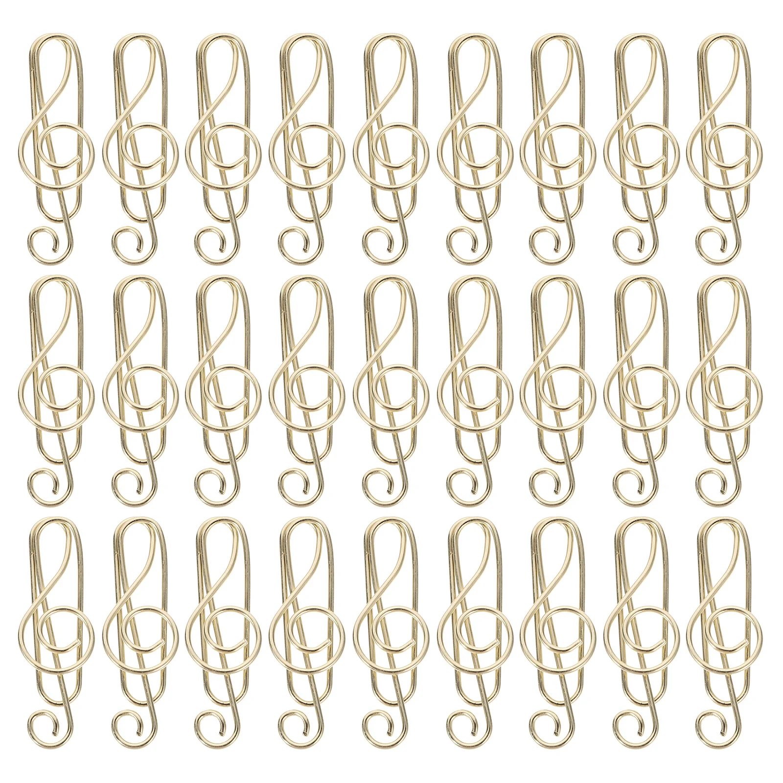 

50 Pcs Fixing Paper Metal Paperclips Cartoon Marking Fun Music Note School Personality