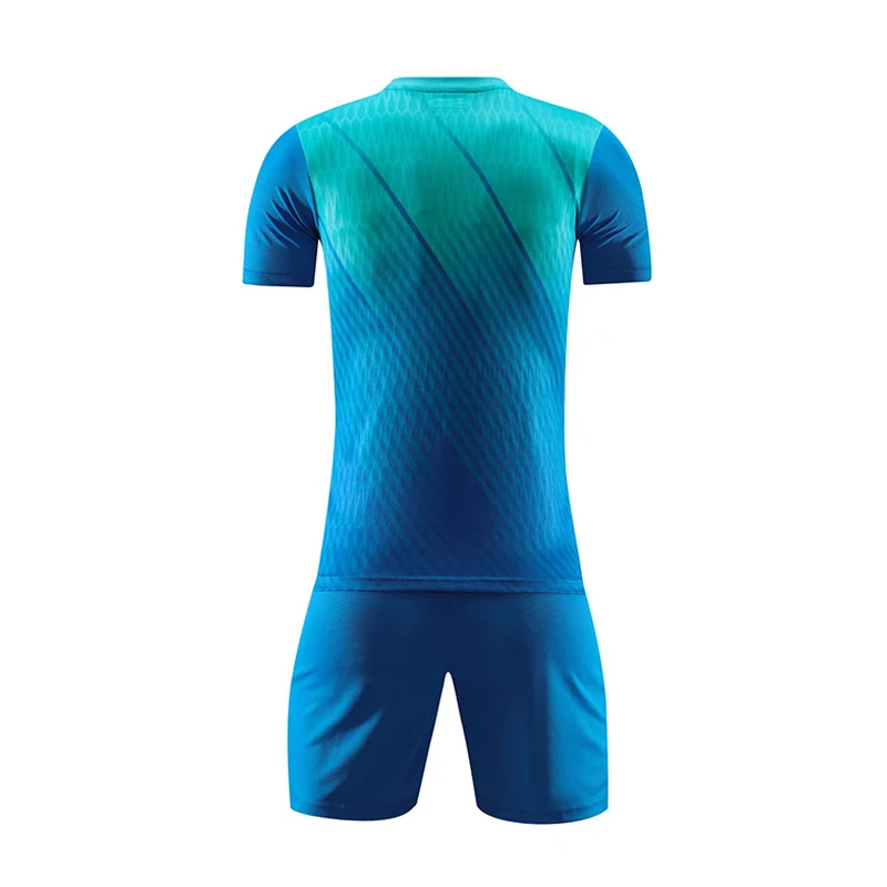 23/24 New Season Men's Soccer Jersey Sets Quick Dry Short Sleeve Print Youth Male Team Training Football Uniform Outfit