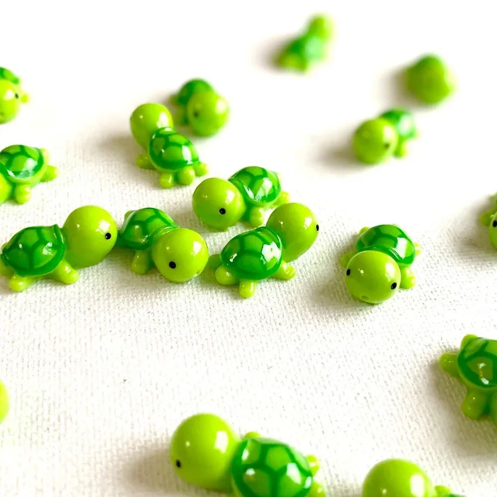 50pcs Adorable Mini Resin Turtle Miniature Cute Fairy Garden Ornament Micro Landscape Turtles Home Plants DIY Craft Decoration 5