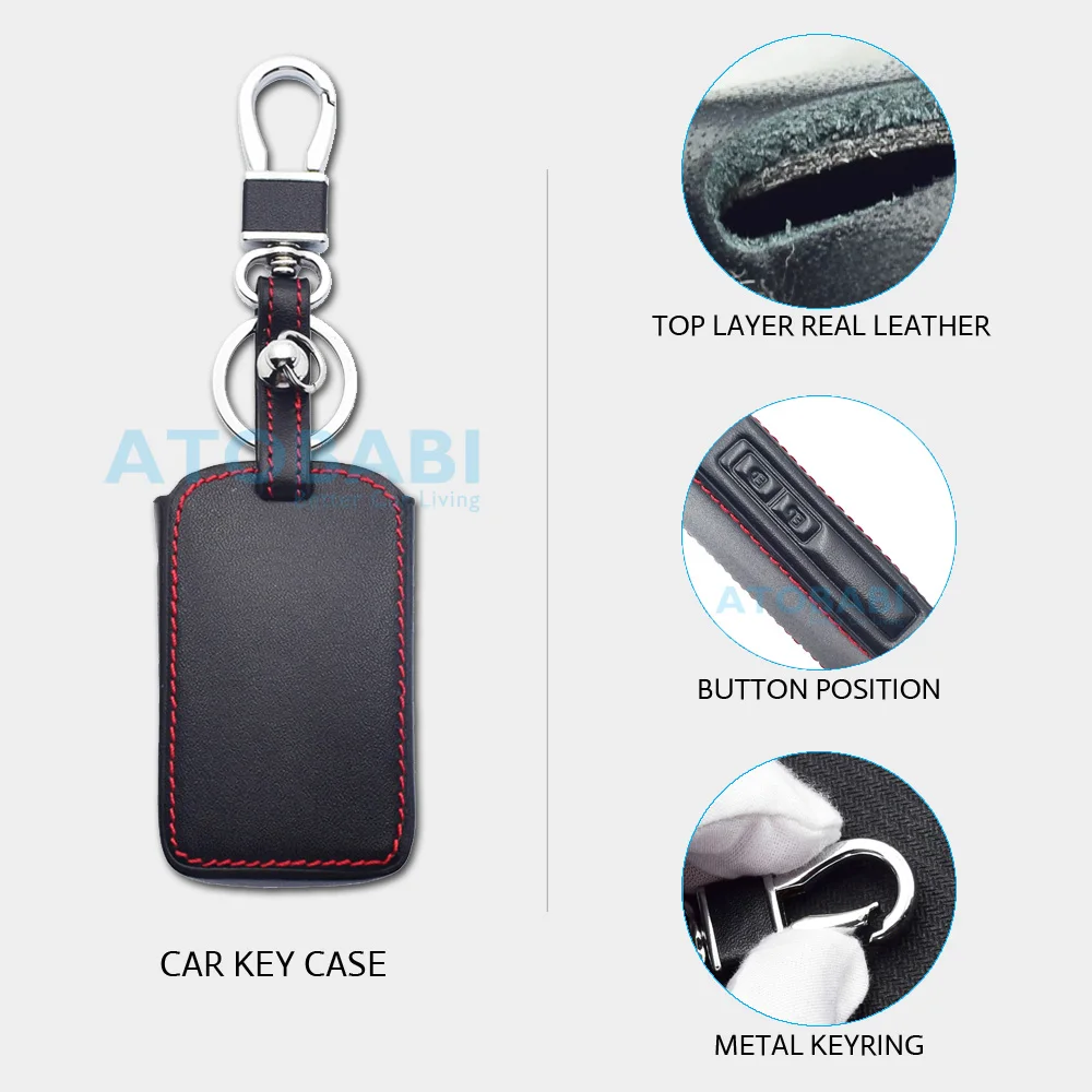 가죽 자동차 키 커버 가방 마즈다 3 6 CX-3 CX-5 CX-9 CX-30 CX-60 MX-5 MX-30 Miata 2023 원격 Fobs 쉘 케이스 자동차 액세서리