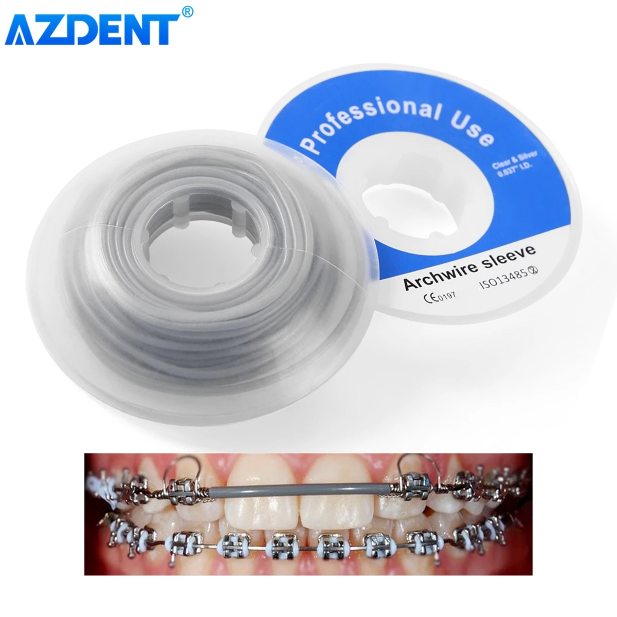 Azdent 5m/roll Dental Orthodontic Elastic Arch Wire Sleeve Tubing