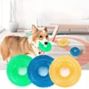 Dog Chew Toy Durable Squeaky Thorn Ring Interactive Sound Training Natural TPR Rubber Teeth Cleaning Grinding Non Toxic Puppy 5