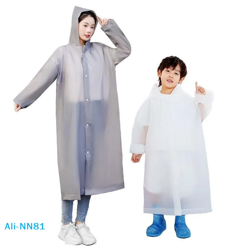 【N】EVA 일회용이 아닌 비옷, 팀 빌딩, 콘서트, 여행, 일상 출퇴근 및 야외 활동을 위한 휴대용 두꺼운 비옷