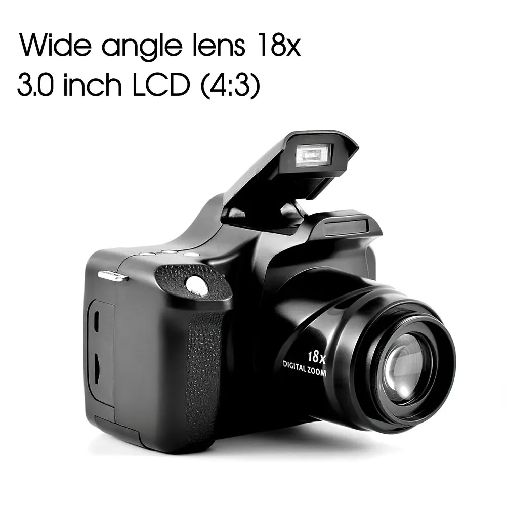 Digital Camera DSLR Camera 18X Medium Telephoto Digital Camcorder Full HD 3.0 Inch display Electronic Anti-shake for Photography Video Shooting