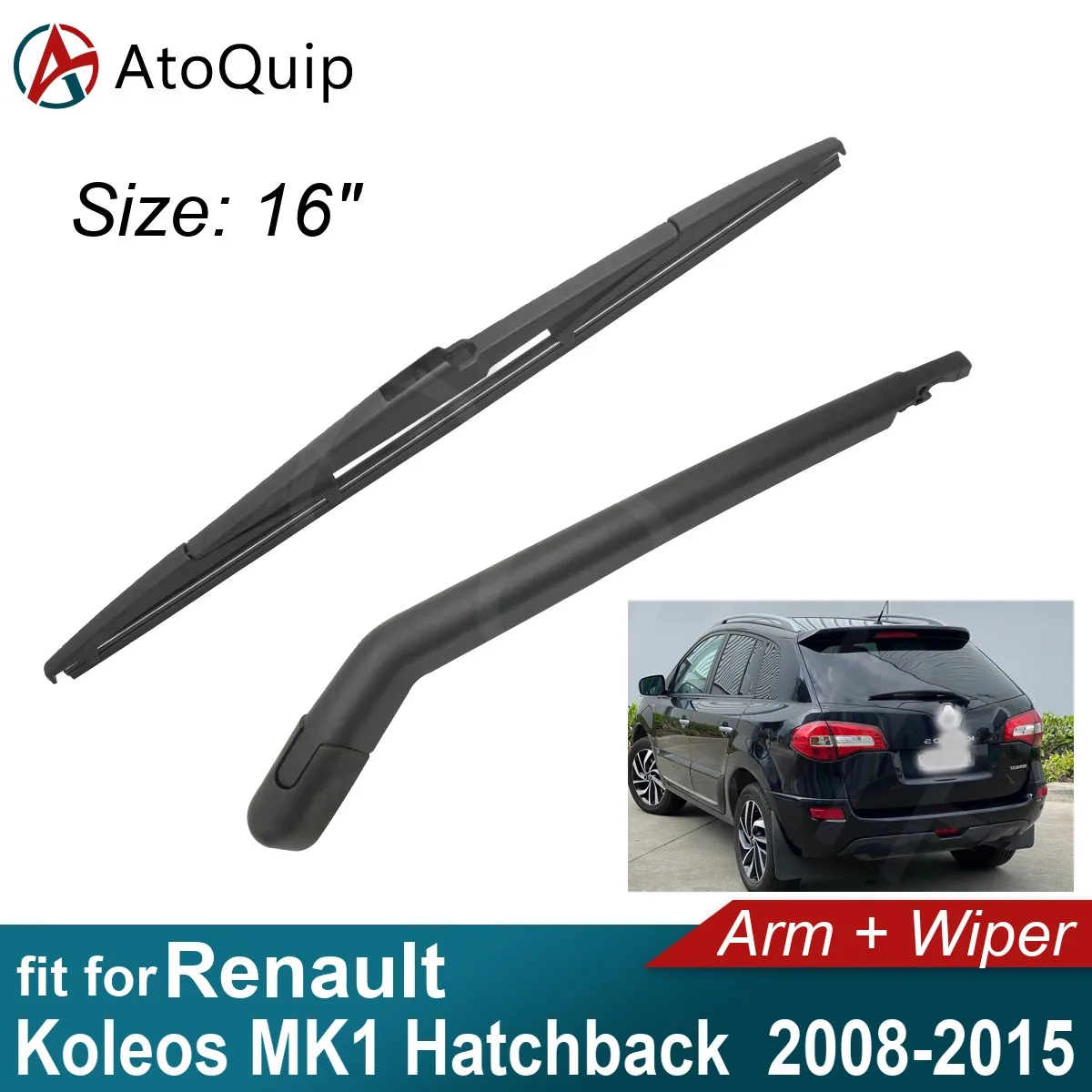 

Автомобильный задний стеклоочиститель для Renault Koleos, MK1, хэтчбек, 2008-2015, подходит для задней двери, стеклоочистителя, щетки от дождя, ветрового стекла, 2014, 2015