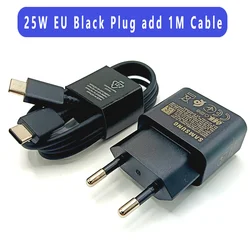 SAMSUNG 25W EU Type - C PD Super Fast Charging Adapter - Black EU add Cable