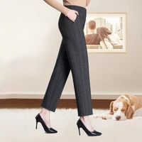 plus Size  Women Trousers Elastic Waist Casual Pants Winter Velvet Warm Long Pants Middle Female Straight Pants Oversized 8XL - Image 2