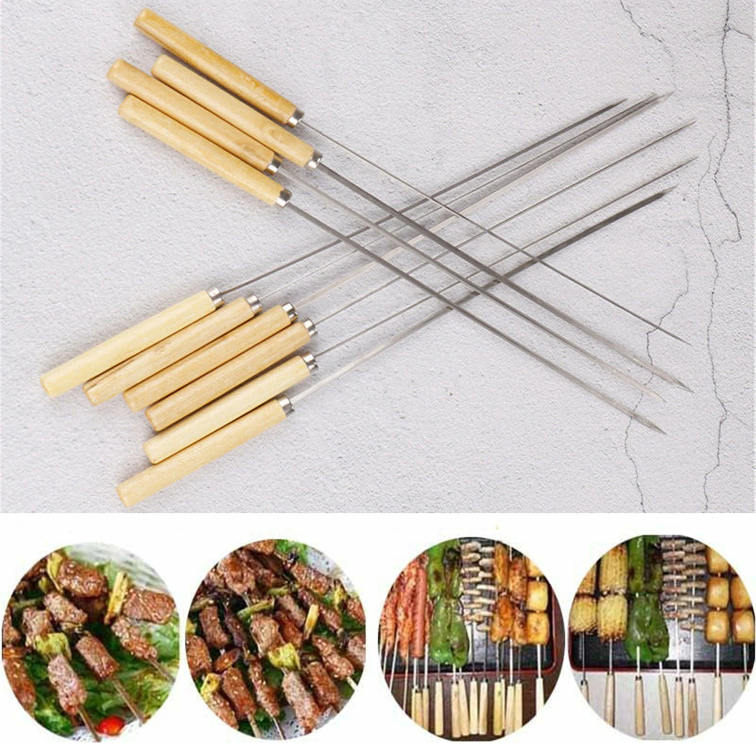 Skewers Stainless Steel Kebab Skewer Stainless Cooking Tools