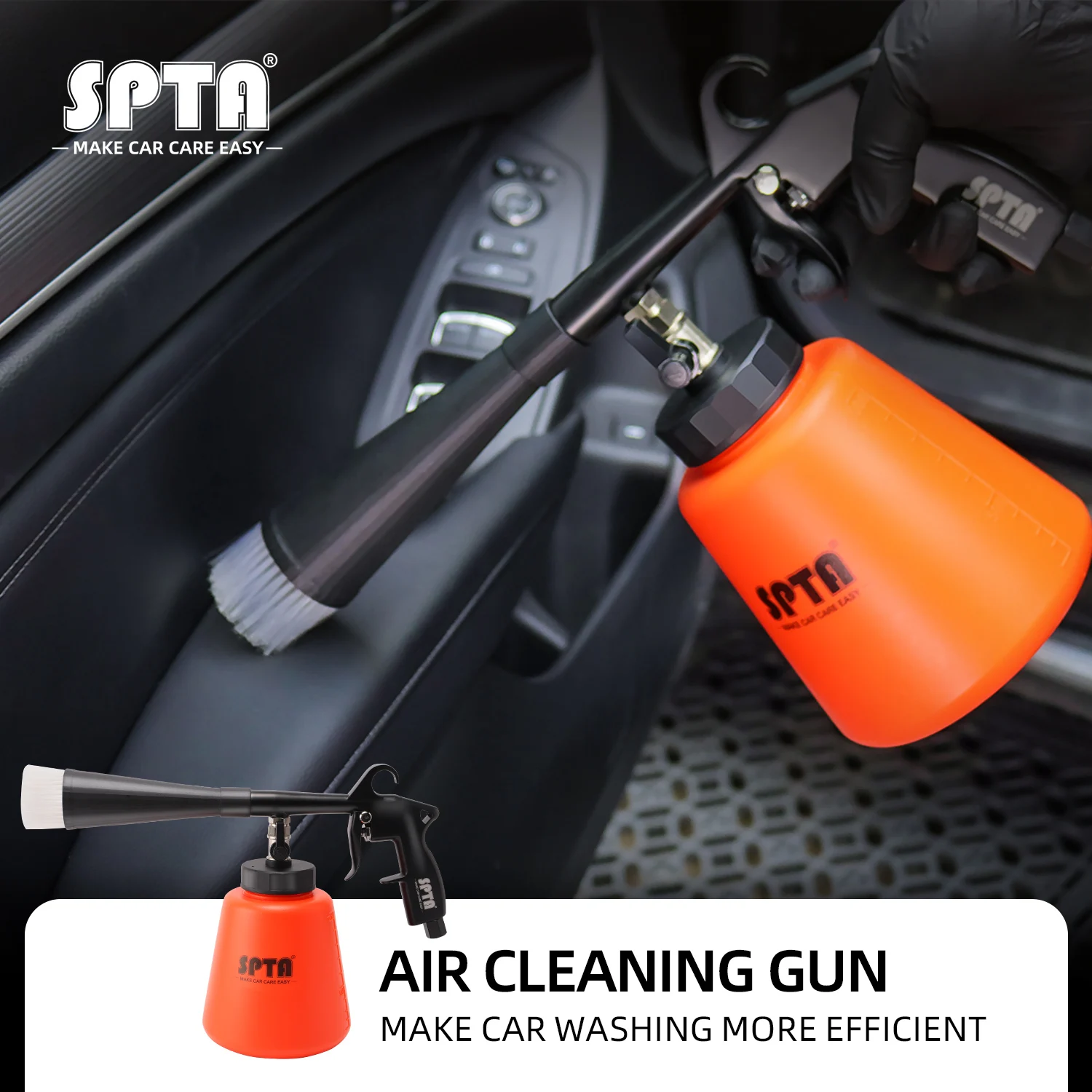 Pistola Pneumatica Spta Air Foam Spray Per Autolavaggio Ad Alta Pressione Strumento Per La Pulizia Profonda Degli Interni Per I Dettagli Del Tornado