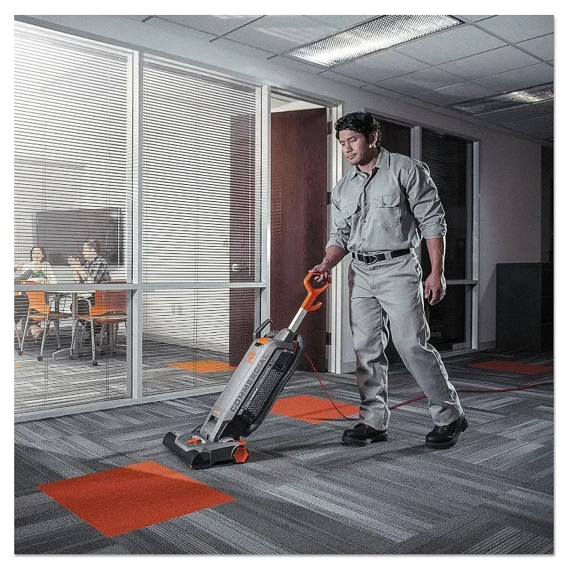 Hoover Commercial HushTone Upright Vacuum Cleaner, 15 inches with Intellibelt, For Carpet and Hard Floors, CH54115, Gray 5