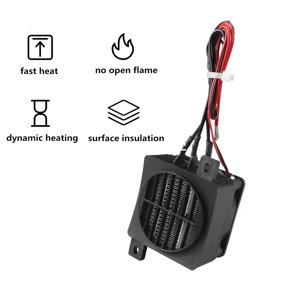 DC 12V 100W Heater Energy Saving PTC Heater Constant Temperature Heating  Heaters Low Consumption Safe for Air Heater Humidifier