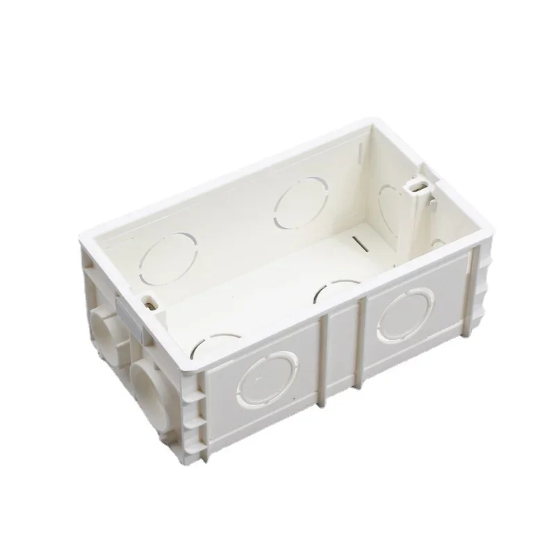 Wall-mounted internal mounting box, white wall wire bottom box, suitable for 146mm*86mm EU UK standard switches and sockets