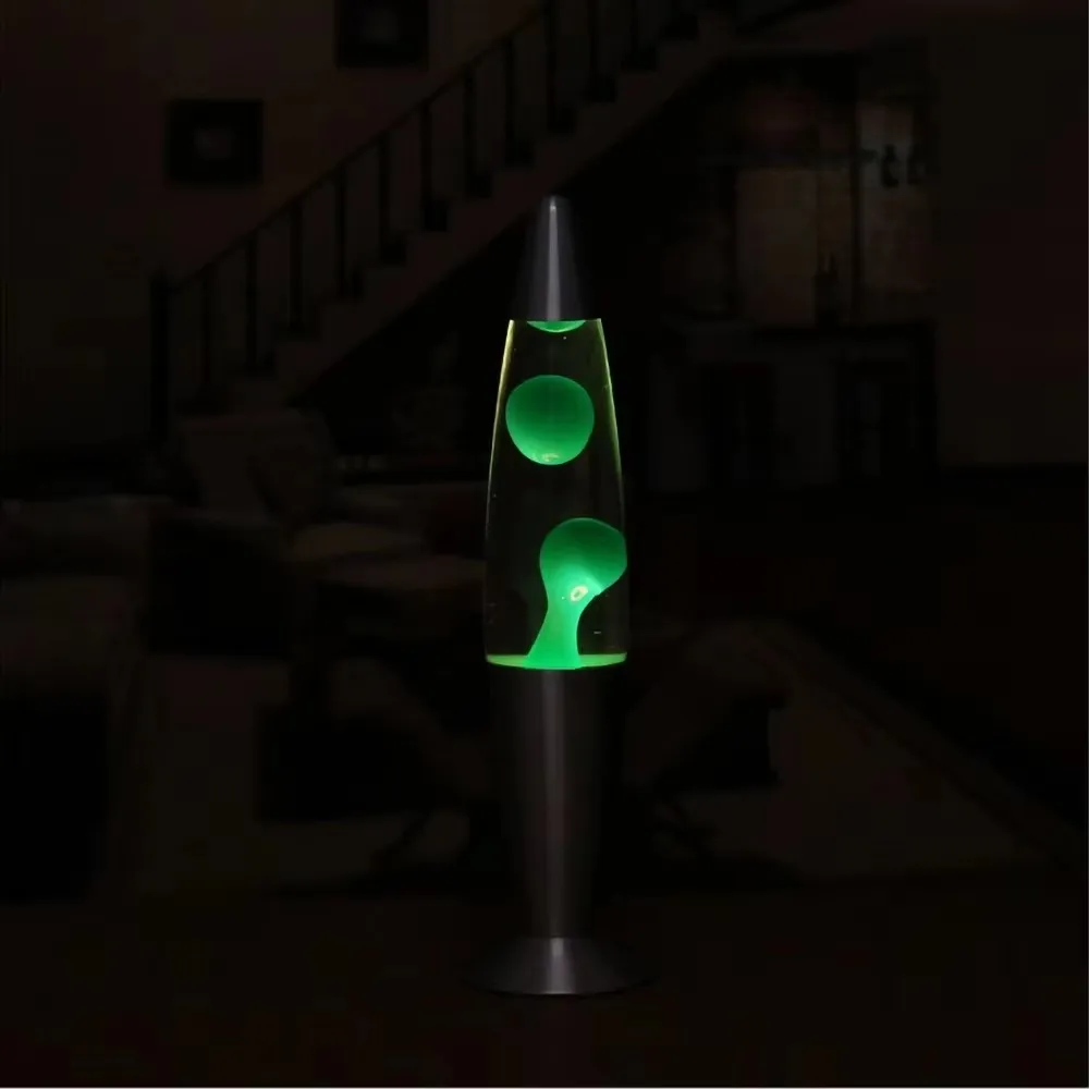 מנורת לילה LED Volcano Lava Jellyfish לחדר שינה ליד המיטה מתכת אלומיניום בסיס תנועה של שלום מנורת בית פנימית עיצוב EU Plug