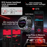 Nouvelle Montre Connectée Santé 2026 avec Thérapie Laser 650nm, ECG, Acide Urique, Tension Artérielle, Lipides et Appel Bluetooth pour Android et iOS 3