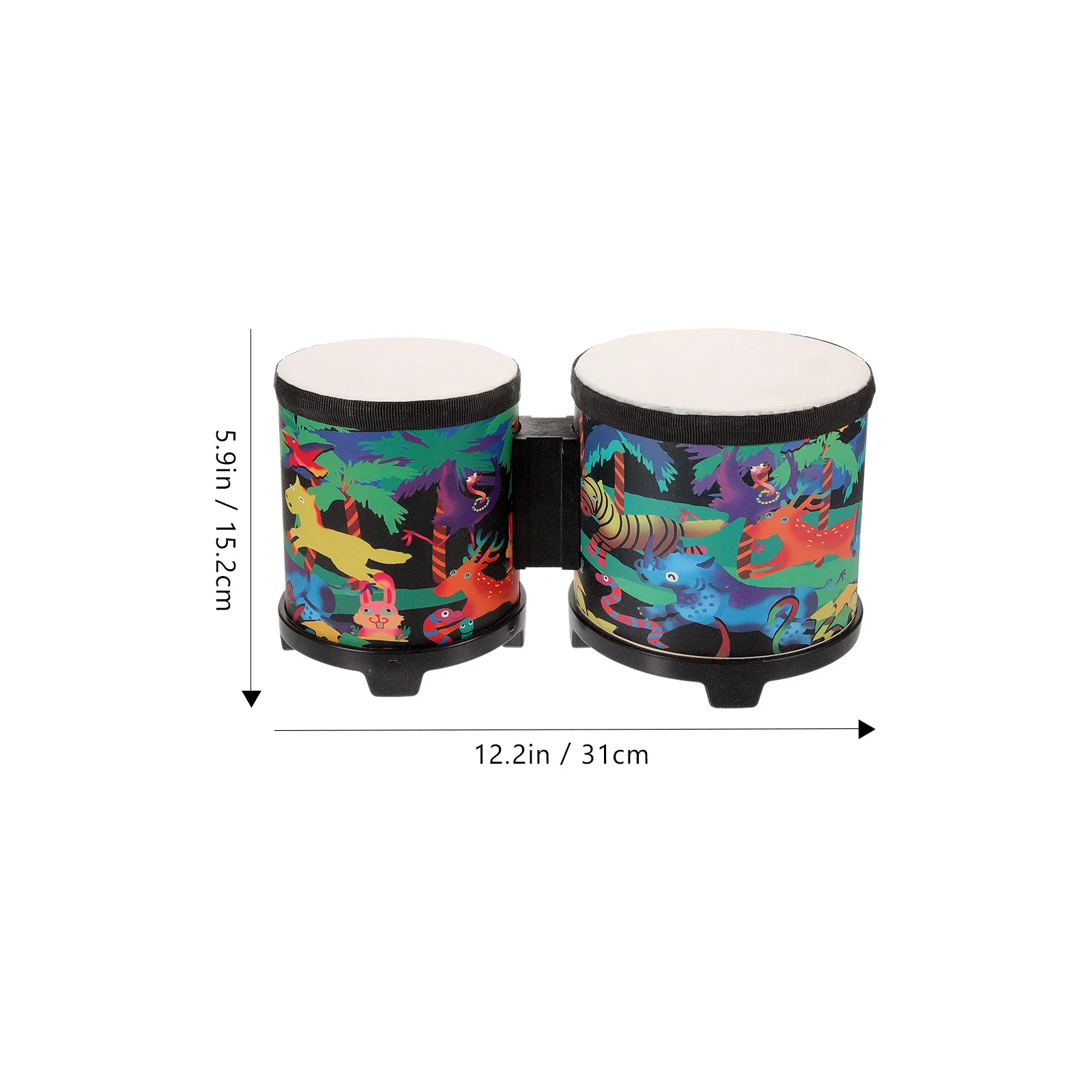 Drum Toys Bongos Drums Musical Instruments For Adults Kids Tambourine Percussion Plastic Baby Conga Child