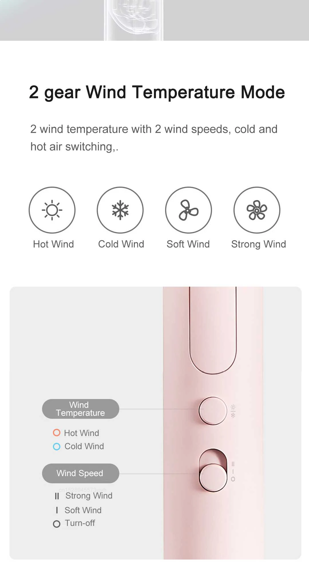 Xiaomi Mijia H101 Portable Anion Hair Dryer description image 6