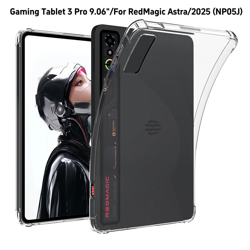 RedMagic Astra Premium Gaming Tablet Case - Transparent Airbag Silicone TPU Protection