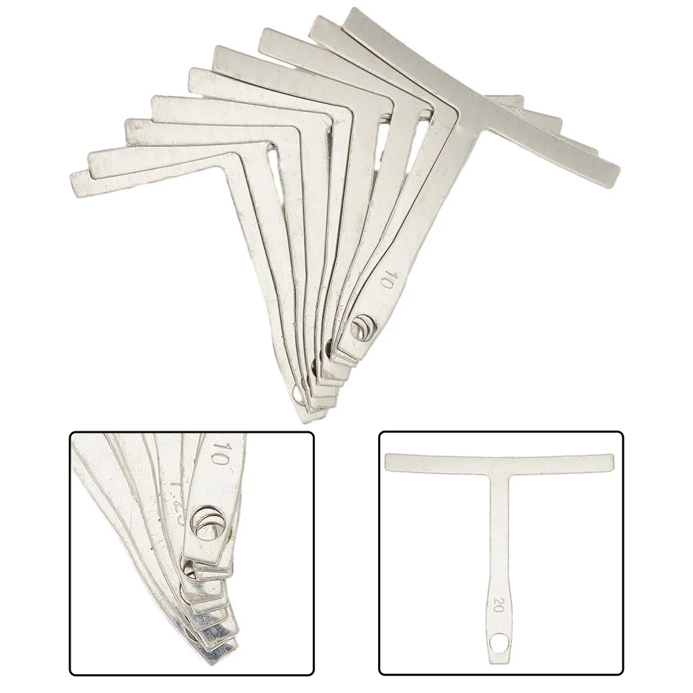 

66*70mm Understring Radius Gauge 9Pcs Guitar Neck Notched Straight Edge Builder Measure Under String Radius Gauge