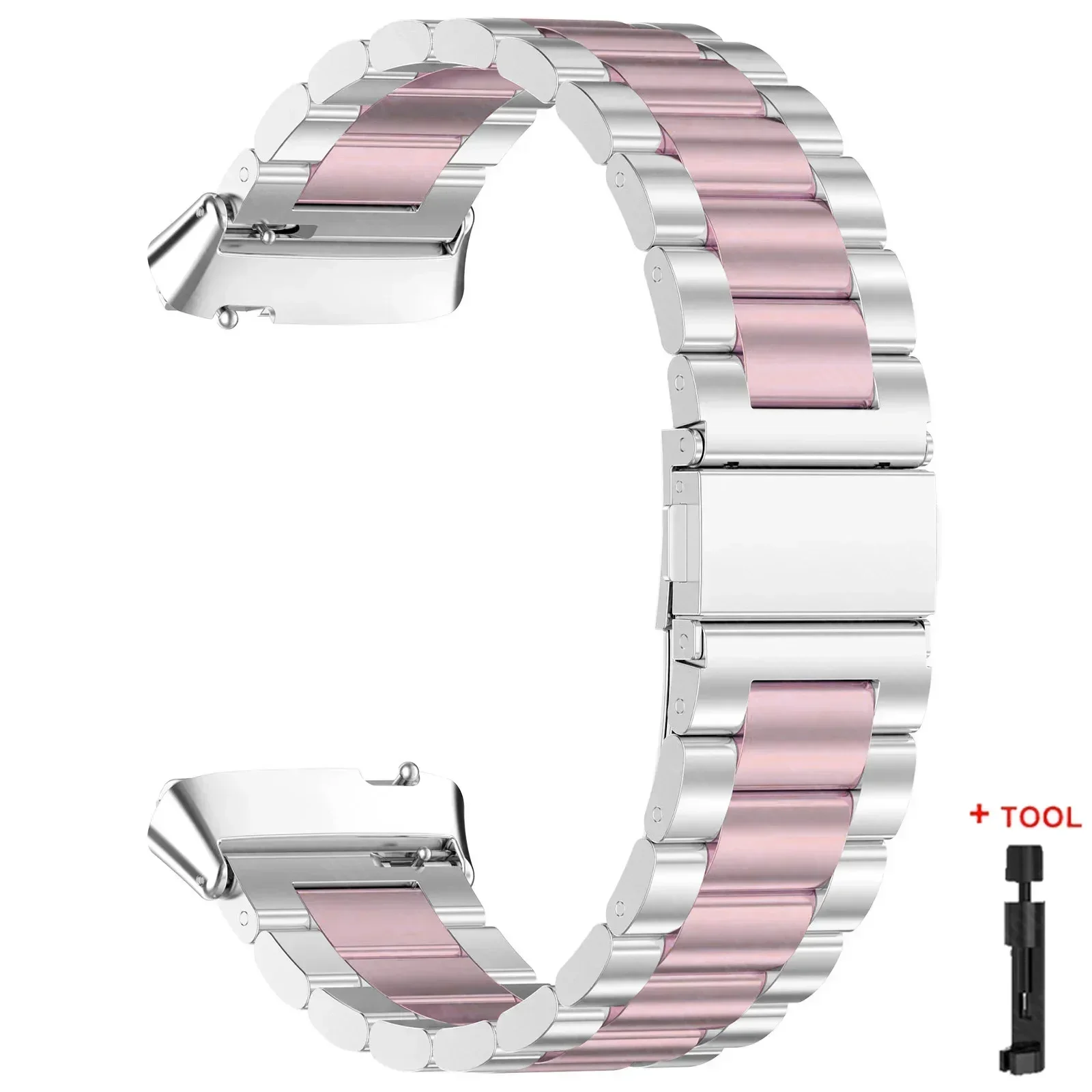Stainless Steel No-Gap Metal Strap Wristband Bracelet