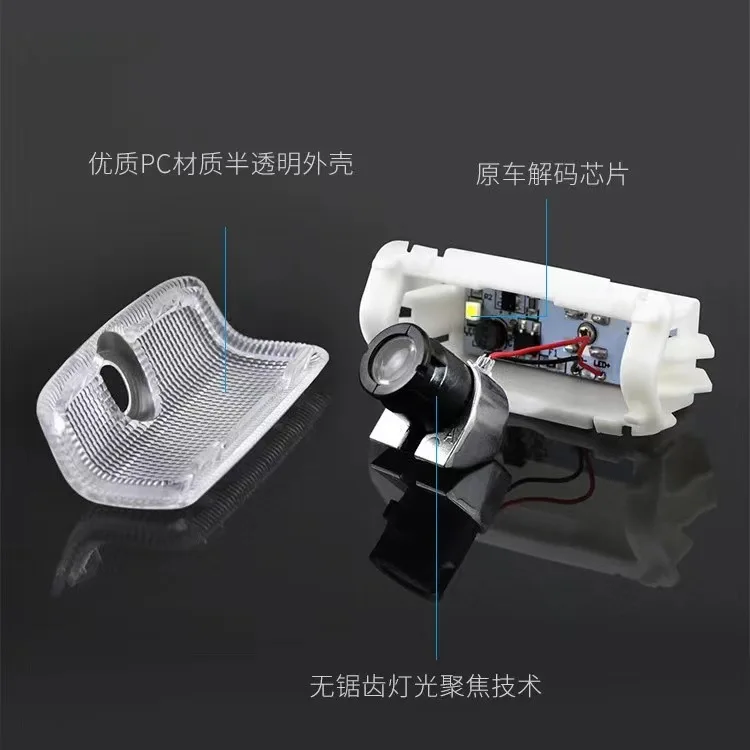 LED Light For Corolla 2007-- 2 Pcs Car Door Welcome Light Door Warning Signal Lamp Auto Accessories