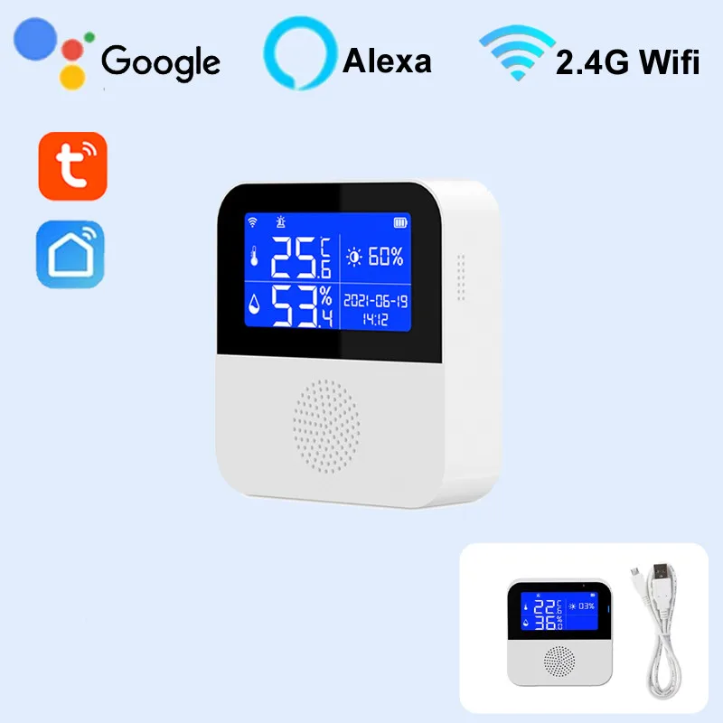 Tuya Temperature Sensor Humidity Sensor Smart Wifi Indoor Outdoor Hygrometer Thermometer