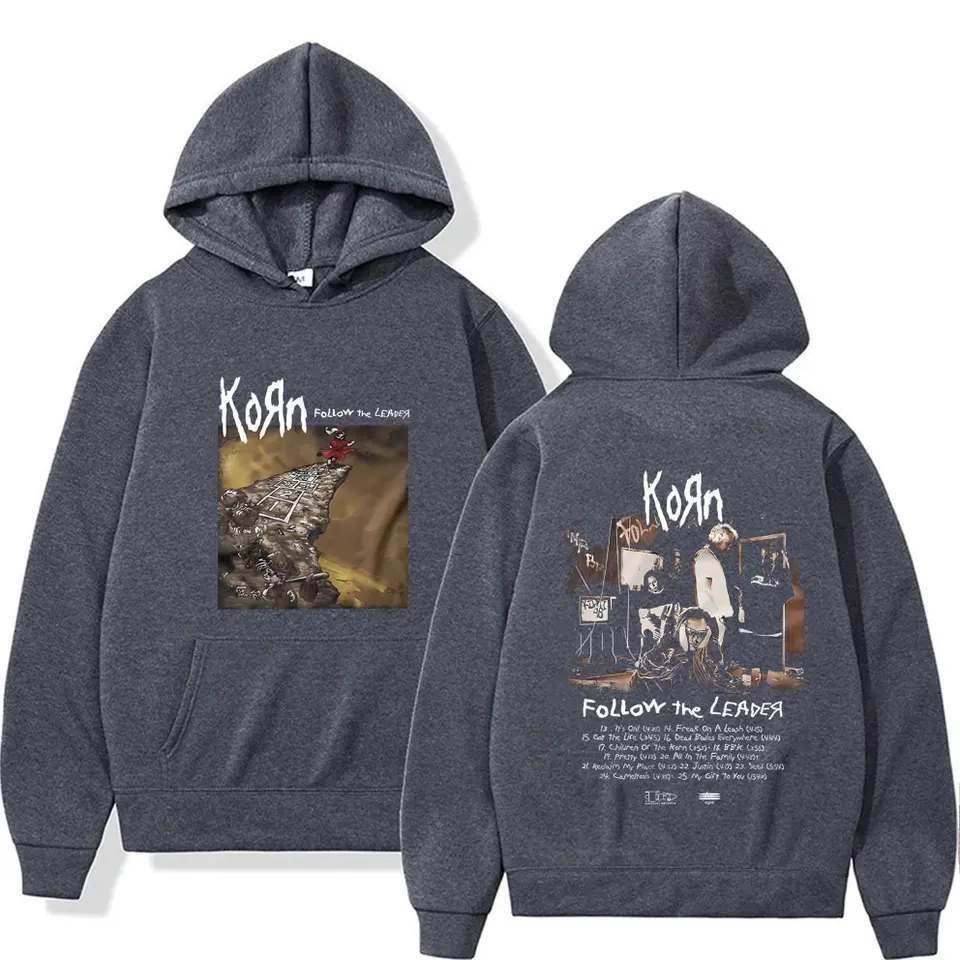 Rock Band Korn Follow The Leader Graphic Hoodie Men Women Gothic