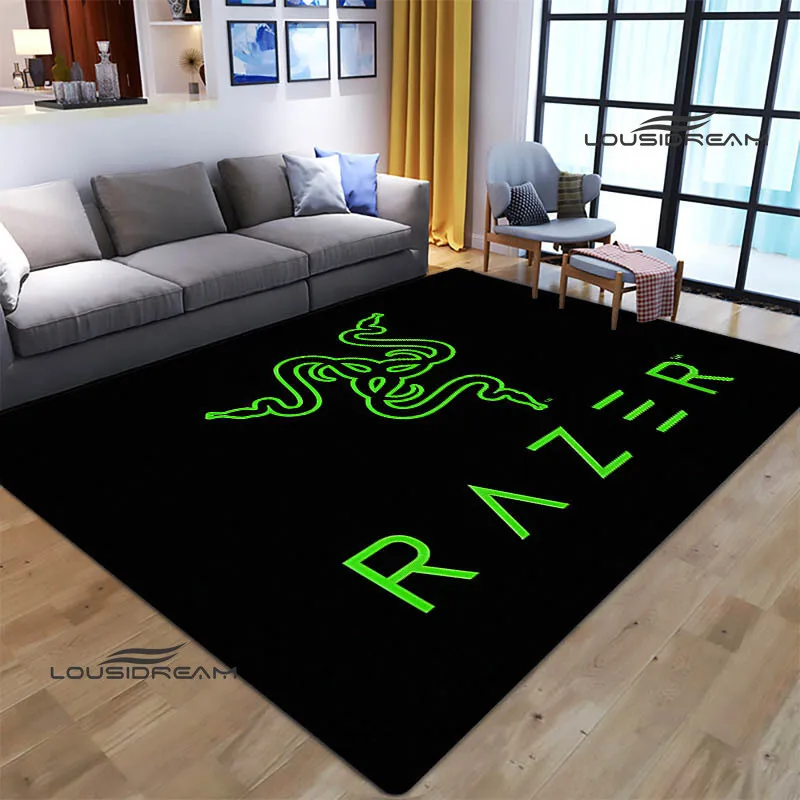 3DgamerazerlogoprintedcarpetNonslipcarpetrugsforbedroomarea