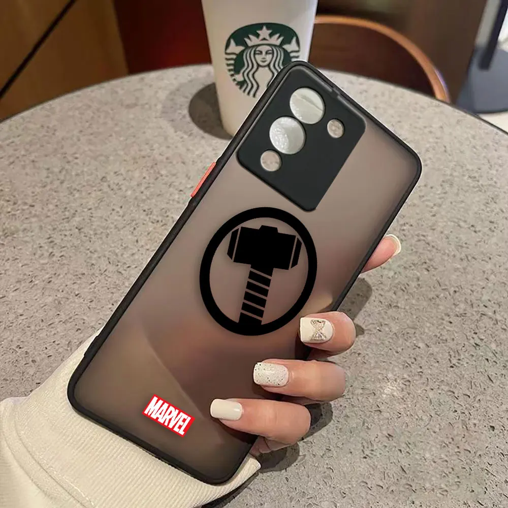 thumbnail image 1 of Funda mate para infinix NOTE 12 G96 11 10 8I 8 7 SMART 4 SPARK 8 8P 5 6 PRO S5 Funda Coque Shell Marvel Logo Lron Spider-Aan, 1 of 5