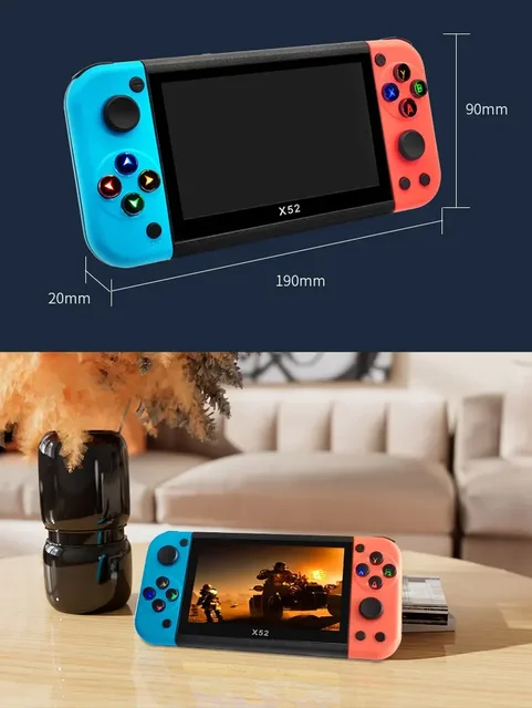 X52 Handheld Handheld Gaming Console 4.3 Inch Screen, Dual Speaker, Retro  Gaming Support, Portable Design Perfect Gift For Kids Compatible With PS1,  FC, GBA, MD, MAME, NES, SFC, X51 From Wcwrwholesale2020, $29.65