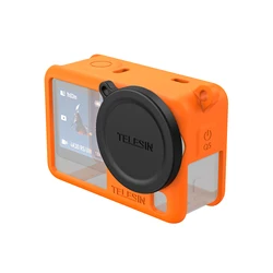TELESIN Custodia Protettiva in Silicone con Coperchio per Obiettivo - Custodia Antishock per Fotocamera