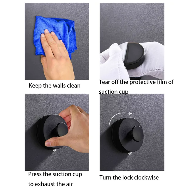 Szívócsésze Függő Kampók Falra Szerelt Varrat Nélküli Bot Horog Műanyag Fali Fogas Fürdőszoba Otthoni Tárolóhorgokhoz - Image 6