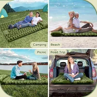 Outdoor 2 Persons Travel Bed Air Mat Double Sleeping Pad for Camping Self-Inflating Mat Sleeping Mattress with Pillow for Hiking 3