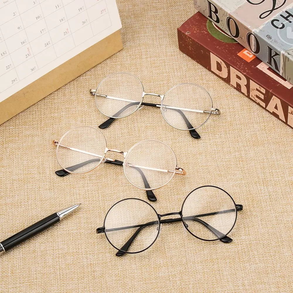 Fashion Classic Metal Round Myopia Glasses Women Men Ultra Light Resin Nearsighted Glasses Vision Care Diopter Eyewear -1.0~-4.0 3