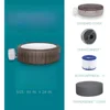 5 To 7 Person Inflatable Hot Tub Round Portable Outdoor Spa with 180 AirJets and  Energy Saving Cover, Bathtubs 5