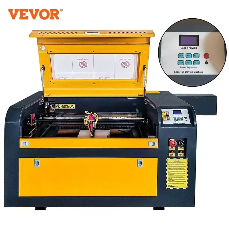 Vevor Macchina Per Incisione Laser Co2 50W/60W Incisore Laser Per Legno Gomma Acrilica M2 Controller Strumento Per Stampante Cnc Con Supporto